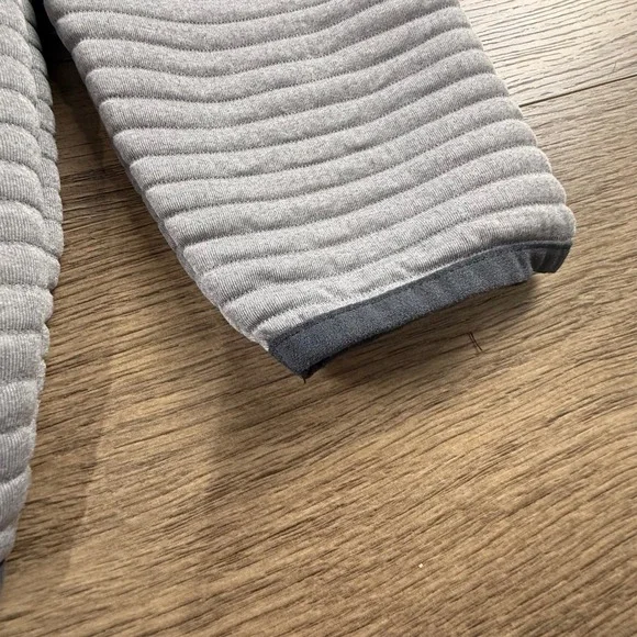 LL Bean Womens Airlight Knit Pullover Gray Quarter Snap Sweatshirt Size M Light - Picture 4 of 11